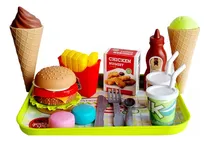 Comprar Set De Comida Rápida Hamburguesa Papas Helado Bebidas Etc