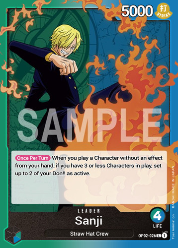 Sanji Líder Carta One Piece Original Tcg+30 Cartas