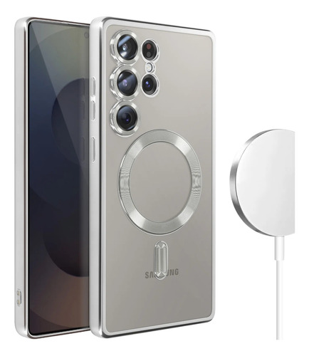 Funda Para Samsung S23ultra Magnetica Iman Para S23 Ultra Gris S23 Ultra