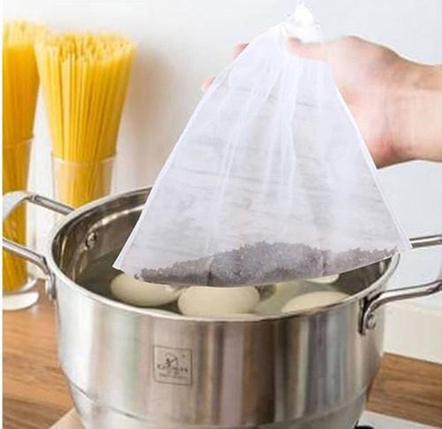 100 Bolsas Filtro Reutilizables De Malla Para Vino 28x45cm