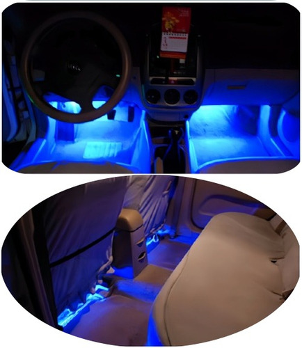 4 Pcs Kit De Luces Led Para Ambientes Interiores De Coche