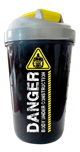 Vaso Shaker Black Danger Genetic 600 Ml Proteínas Sin Grumos