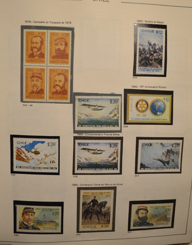 Ch531 Chile Varias Series Completas Años 1979-80 Mint