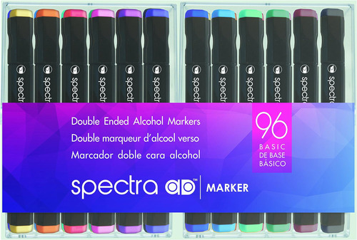 Ad Marker Chartpak Spectra, Tri-nib Y Brush Dual-tip, 96 1