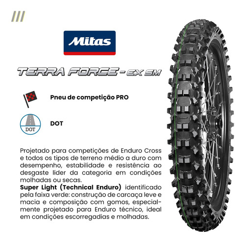 Pneu Crf 230 90/90-21 + 100/100-18 Mitas Terra Force Sm E Ex