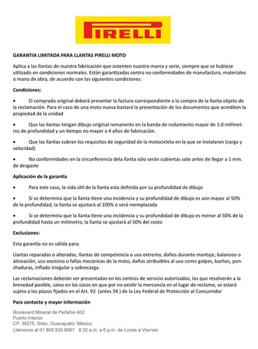 Llanta 60/100-14 29m Scorpion Mx Extra Pirelli