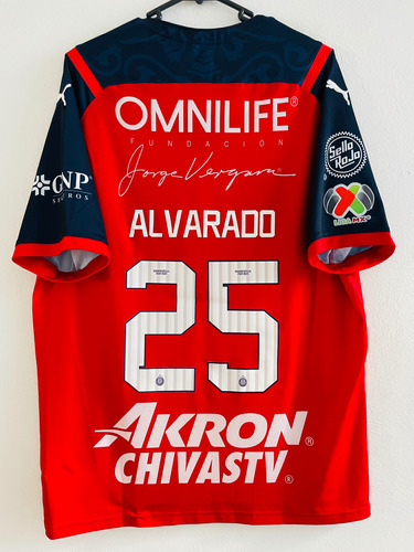 Jersey Chivas Puma 2021 #25 Alvarado Version Jugador