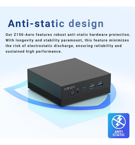 Minix Mini Pc Z150-aero, Intel N150, 16gb Ddr4, 512gb Ssd