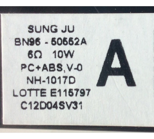 Bocinas Samsung Bn96-50552a Bn96-50552c Qn55q80tafxza Ac02 (Usado)