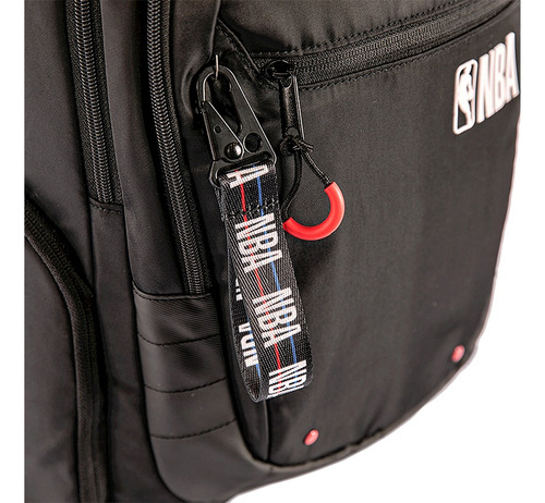 Mochila Grande 5 Comp. Notebook Nba Pro - Preto Desenho Do Tecido Lisa