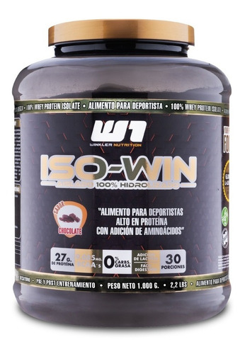 Proteina Hidrolizada Iso Win 1 Kg. Winkler Nutrition Sabor Vainilla