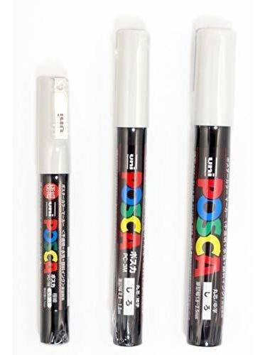 Dibujo, Pluma, Marcador, Pintura, Uni Posca White U003d 3 Ta