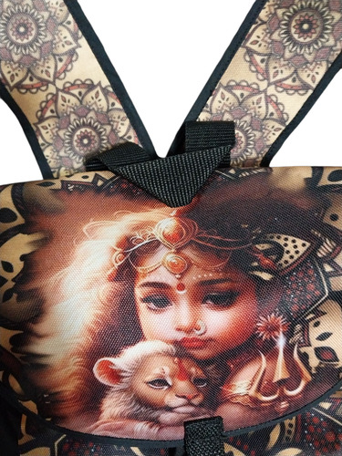 Mochila Krisha Yoga Meditación Amarillo Floreado (Usado)