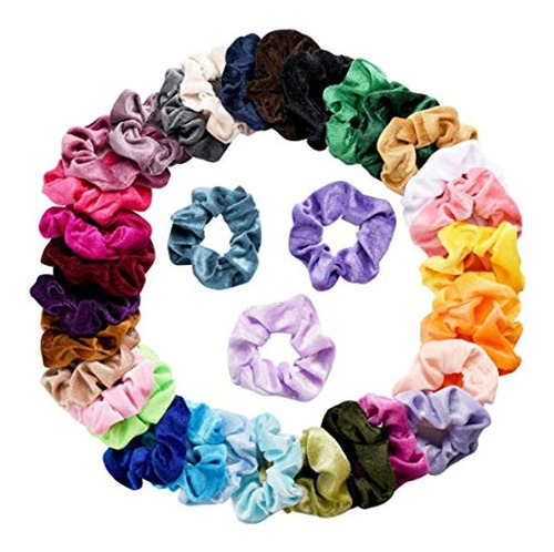 Numblartd 36pcs Colores Surtidos Scrunchies Para El Cabello