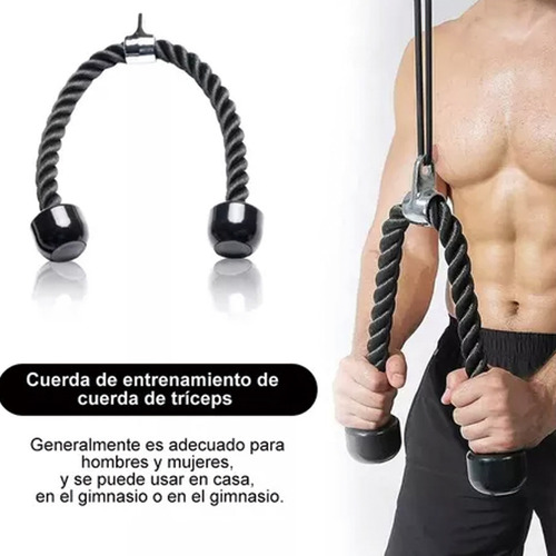 Tzawhst Cuerda/retractor De Entrenamiento De Tríceps Para Gimnasio