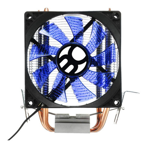 Imagem 2 de 7 de Cpu Cooler Universal Led Azul Com Base Heat-pipes Em Cobre