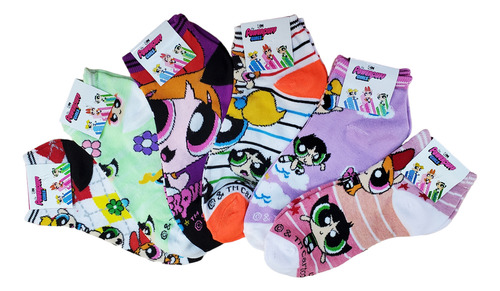 Tin Calcetín Tobillero Chicas Super Poderosa Algodón 6 Pares