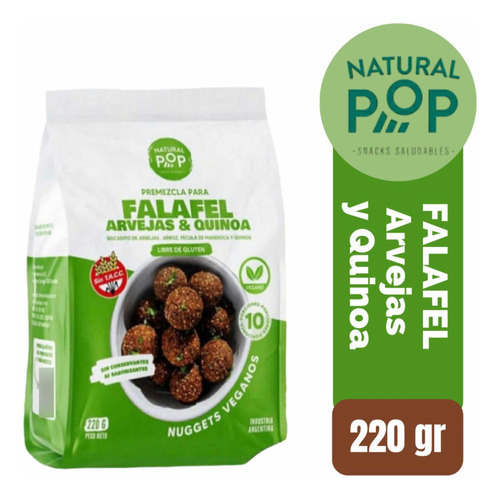 Falafel De Arvejas Y Quinoa Natural Pop Sin Tacc/vega X 200g