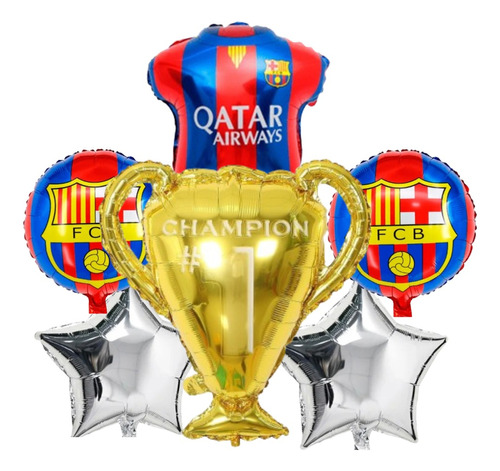 Globos Del Fc Barcelona + Copa Champions