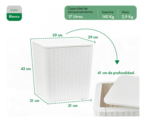 Juego De Jardin Sillon Ibiza De Ratan Sintetico X4 Gardenlife + Mesa Capri Color Blanco
