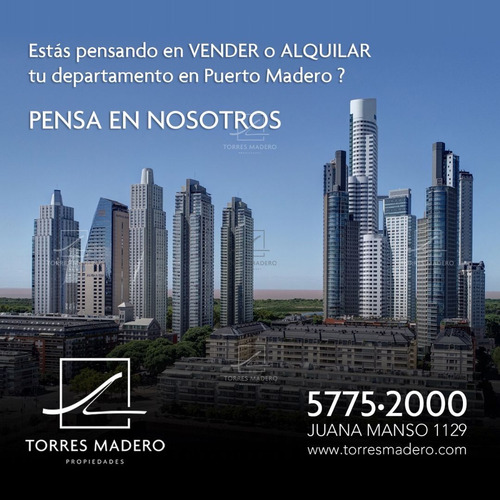 Depto En Venta Con Renta En Le Parc Puerto Madero - Impecable, 2 Suites, Piso Alto !