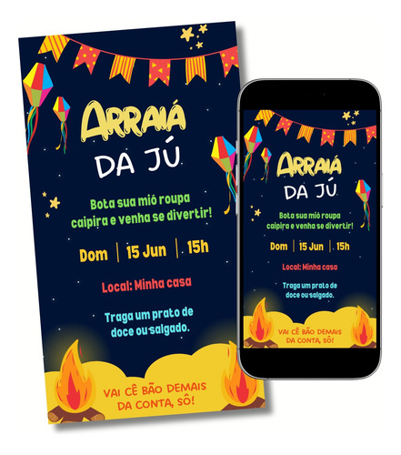 Convite Digital Arraiá Festa Junina Mod.2
