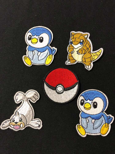 Parches Pokémon Pack 5 Piezas Termo Adhesivos