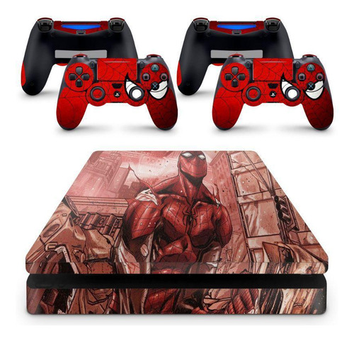 Skin Adesivo Protetor Ps4 Slim Spider-man Homem-aranha Homem