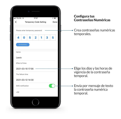 Cerradura Wifi Con Huella Digital Excel 202 (tubular)