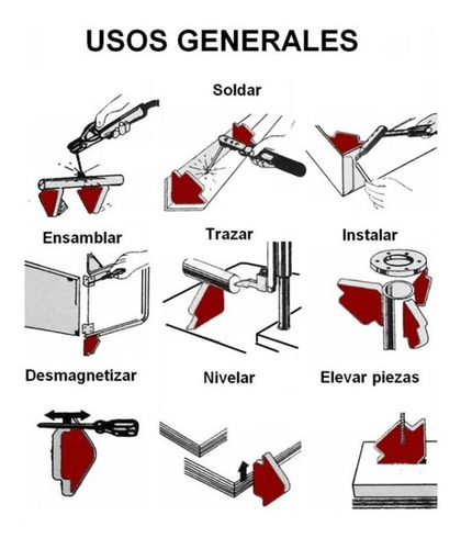 Imagen 3 de 4 de Escuadra Magnética Para Soldar 4 Hkem4 Husky