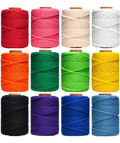 Hulisen Cordón De Macramé, Hilo De Algodón Natural De 3 Mm X