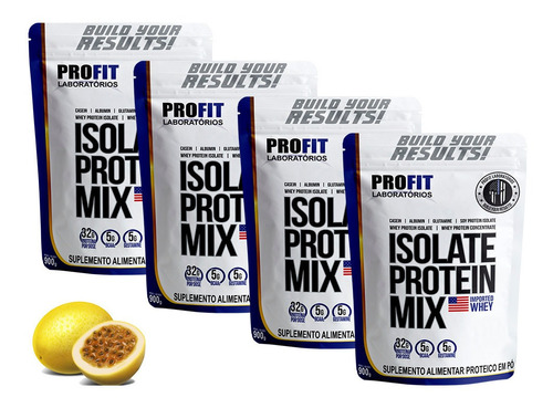 Combo 4x Whey Isolate Protein Mix Profit 900g - Total 3,6kg