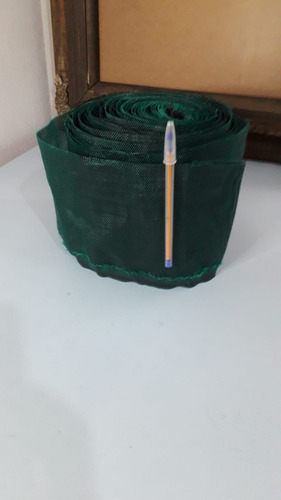 3 Pedaços De Tela De Nylon Verde Com 12cm De Largura 70% Som (Usado)