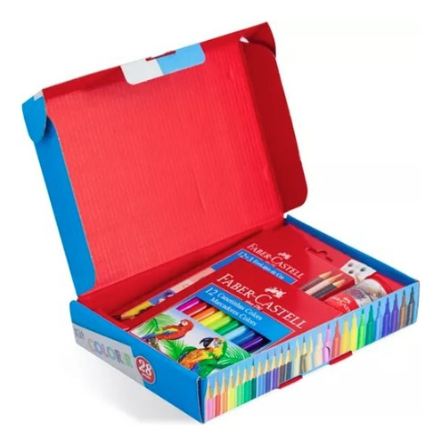 Kit Colorir Faber-castell Produtos Para Colorir E Desenho Ed Azul Preto