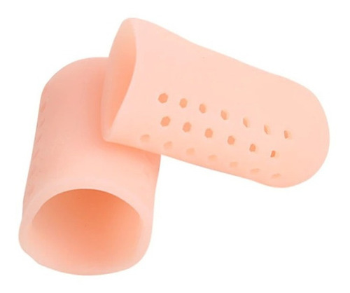 Protetor De Silicone Para Dedão Do Pé Proteção Calos Unhas Cor Bege