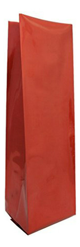Bolsa Roja Con Fuelle De 2 Lb. (empaque Para Café O Té)