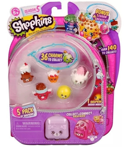 Shopkins Pack Por 5 Temporada 5  -vulcanita 56251 Cachavacha