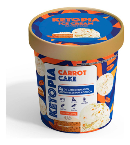 Helado Carrot Cake Ketopia 370g