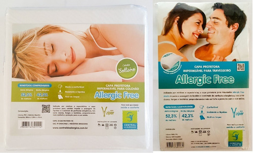 Kit Capas Antiácaro: 1 Colchão Solteiro + 1 Fronha ALG / Pvc