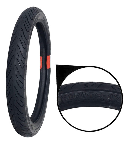 Pneu Dianteiro Sport R S/camara 33l 60/100-17 Dafra Super100