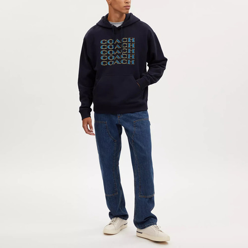 Sudadera Coach Signature Stack Para Hombre - Original