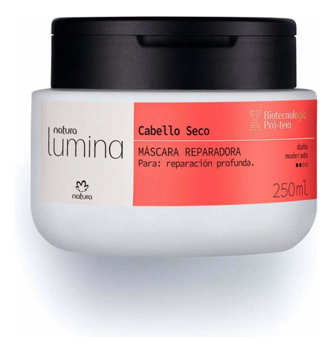 Máscara Reparadora Lumina Cabello Seco 250 Ml De Natura