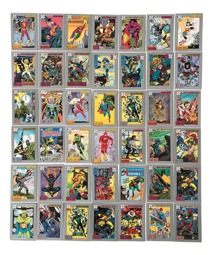 Lote De 43 Cards Dc Comics 1992 Series 1 Tarjetas Colecciona