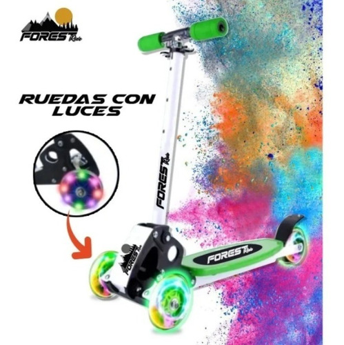Imagen 6 de 8 de Monopatín Infantil 4 Ruedas Plegable 4 Alturas Reforzado