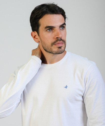 Remera Hombre Brooksfield Cuello Redondo Manga Larga 1518b