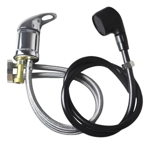 Grifo De Champú Para Salón, Cabezal De 80cmcon Tubo Negro