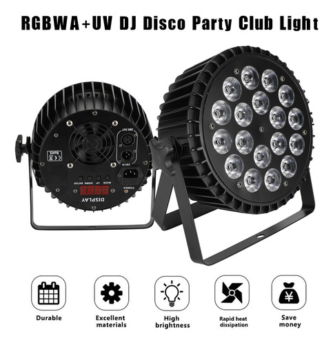 Luz De Palco Led Par De Liga De Alumínio 18x10w Rgbwa+uv Dj