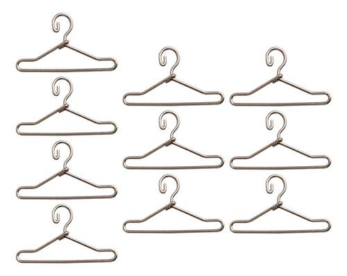 Juego De 10 Piezas Para Casa De Muñecas, Mini Perchas S