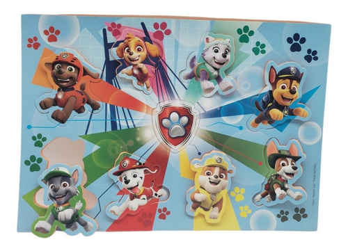 Imagen 2 de 4 de Rompecabezas Puzzle Primeros Encastres Paw Patrol Goma Eva