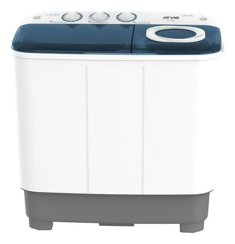Lavadora Doble Tina Semi Automática 11 Kg Color Blanca Color Azul Acero